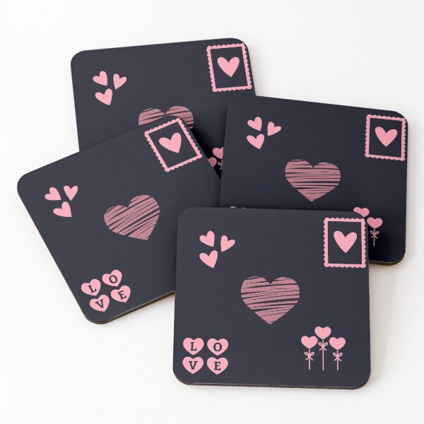 Item preview, Pink Love Hearts designed and sold by madtoyman.