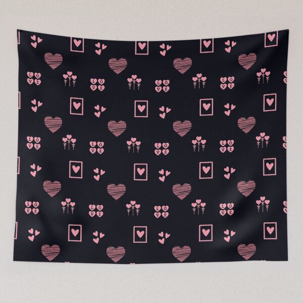 Item preview, Pink Love Hearts designed and sold by madtoyman.