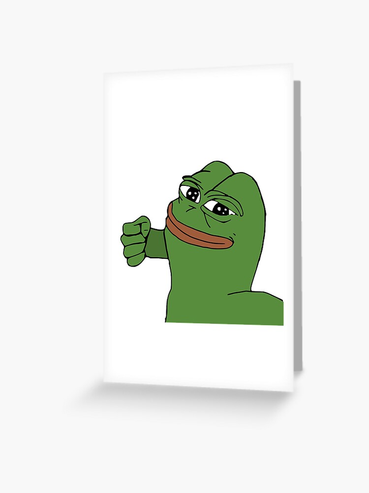 Pepega Emote Greeting Card By Renukabrc Redbubble