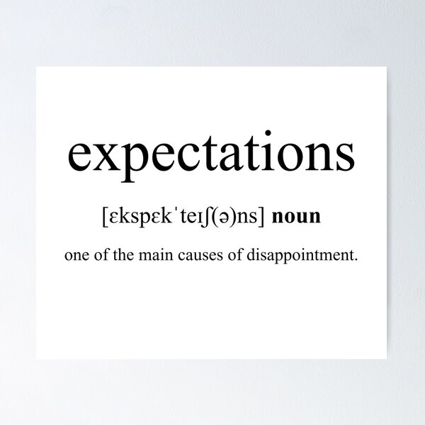 Artikel-Vorschau von Expectations (Erwartungen) Definition | Dictionary Collection, designt und verkauft von Designschmiede.