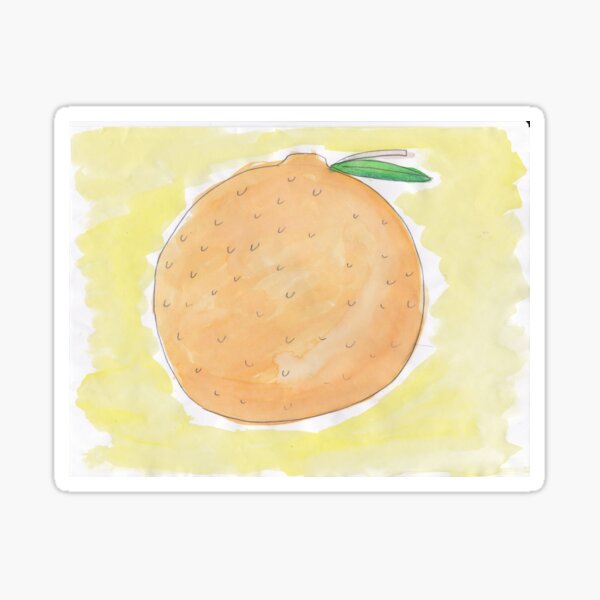 orange watercolor Sticker