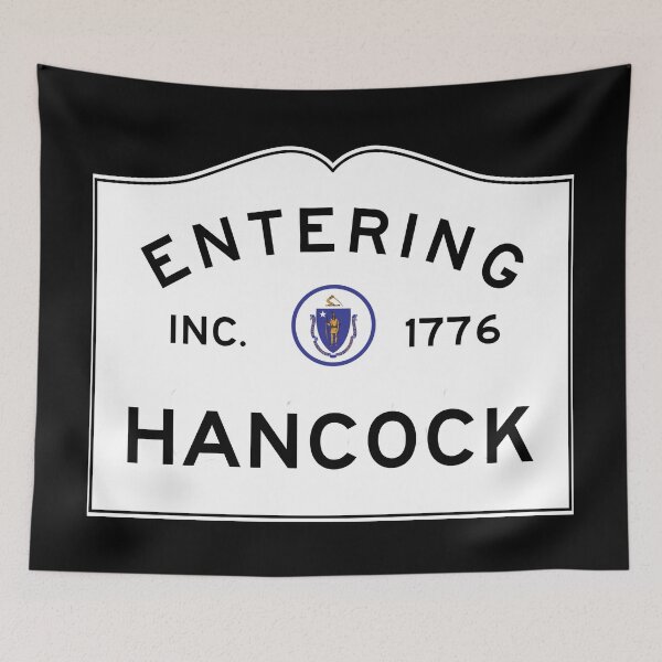 Item preview, Entering Hancock Massachusetts - Commonwealth of Massachusetts Road Sign  designed and sold by NewNomads.