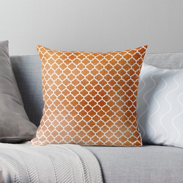 Metal Copper Lantern Pattern Throw Pillow