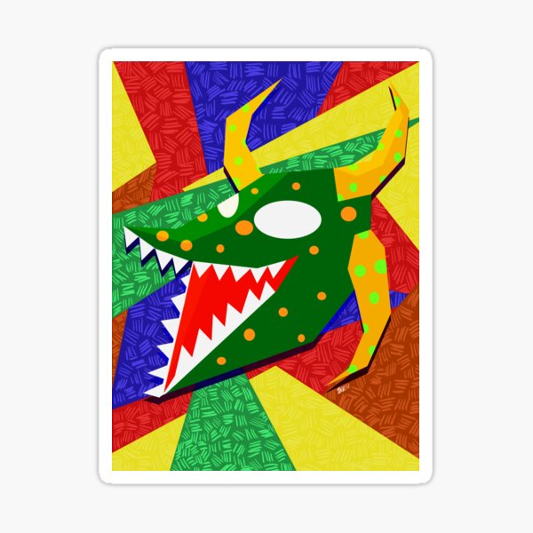 vejigante verde Sticker