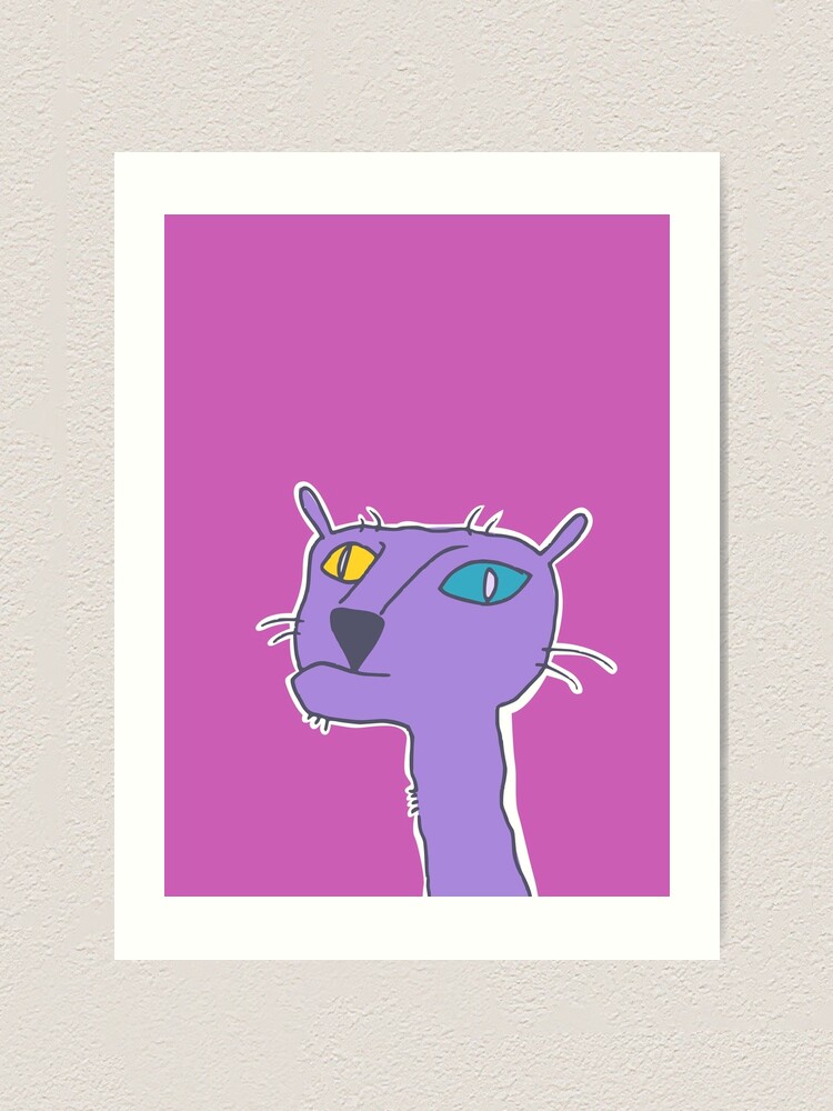 Alternate view of Eccentric electric cat Art Print