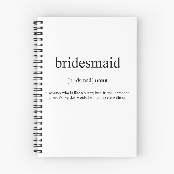 Item preview, Bridesmaid Definition | Dictionary Collection designed and sold by Designschmiede.