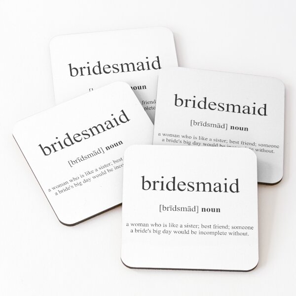 Item preview, Bridesmaid Definition | Dictionary Collection designed and sold by Designschmiede.