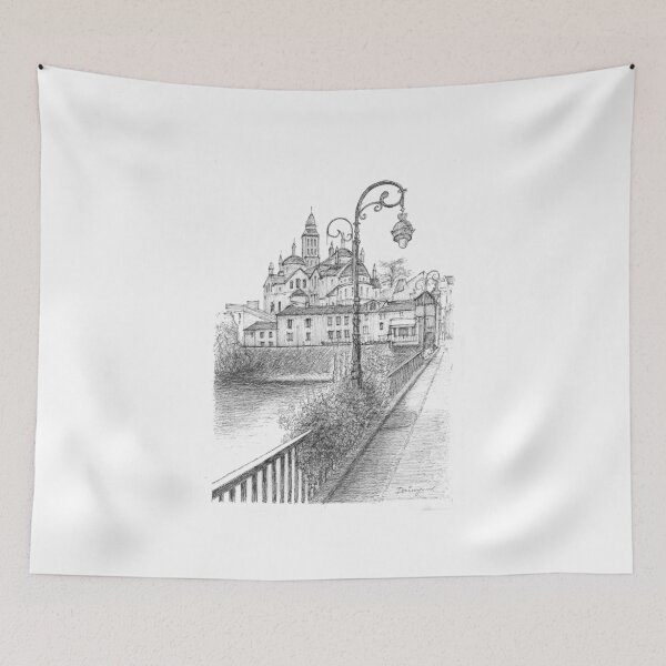 Item preview, Cathédrale Saint Front from Pont des Barris, Périgueux, France designed and sold by Dai Wynn Fine Art.