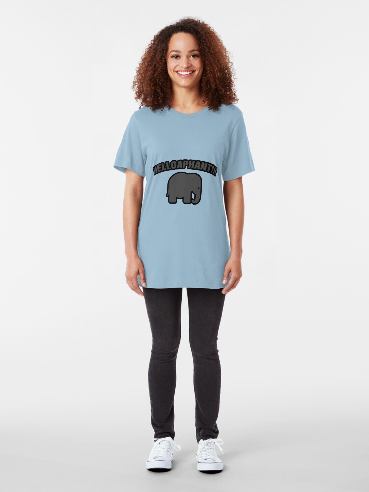 Alternate view of Helloaphant!!! Slim Fit T-Shirt
