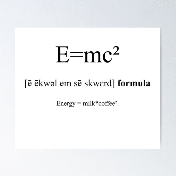 Artikel-Vorschau von E=mc² (Formel) Definition | Dictionary Collection, designt und verkauft von Designschmiede.