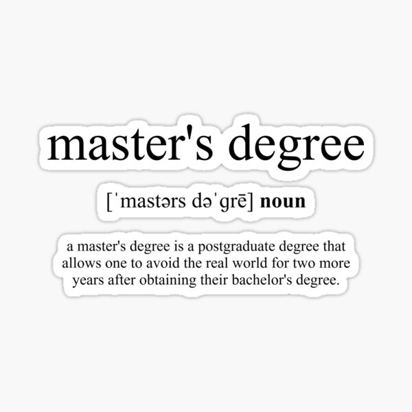 master-s-degree-definition-dictionary-collection-sticker-for-sale