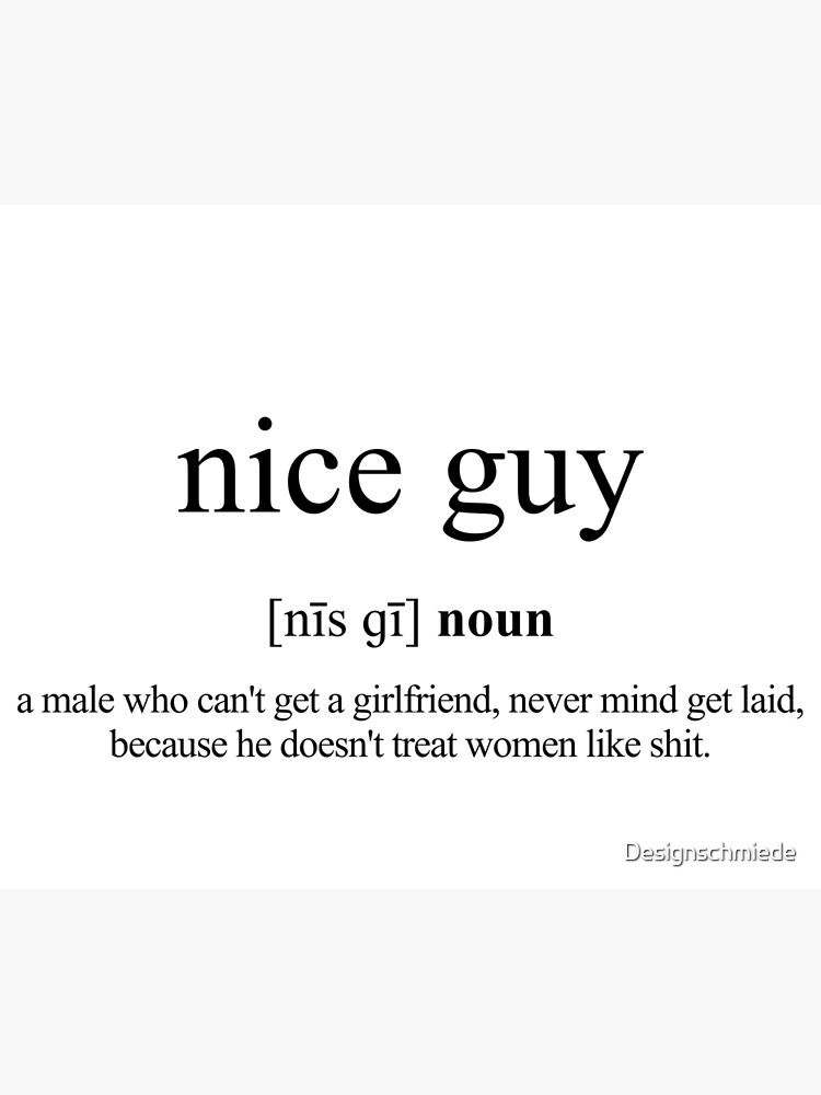 "Nice Guy Definition Dictionary Collection" Poster by Designschmiede