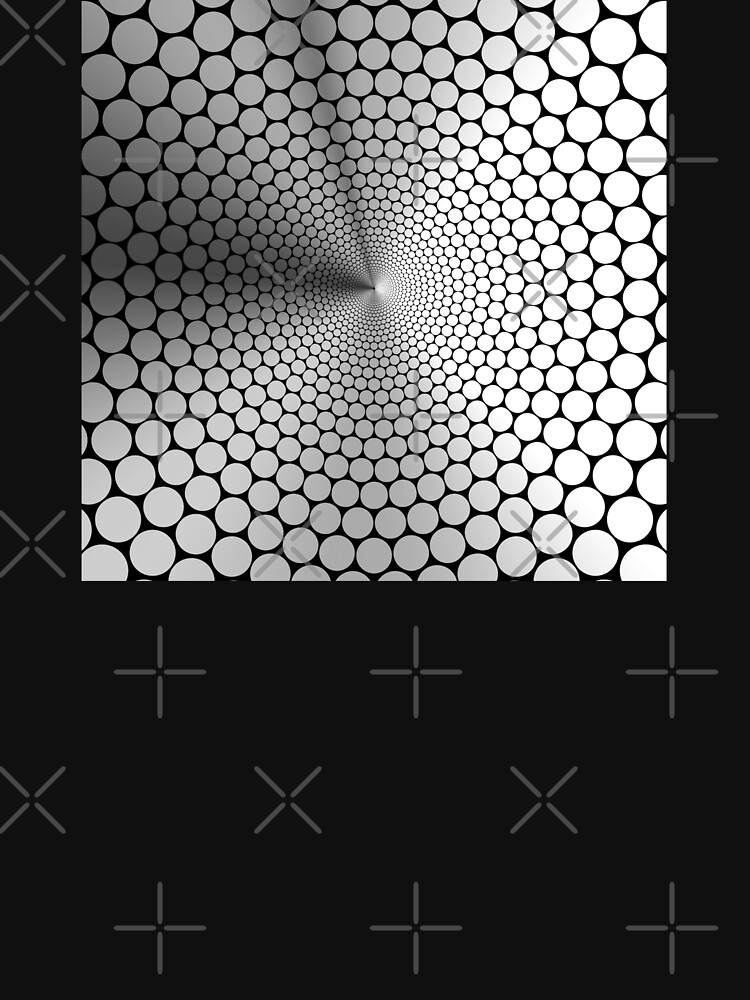 Optical Illusion Angle Gradient Silver on Black NOIR by jrbactor