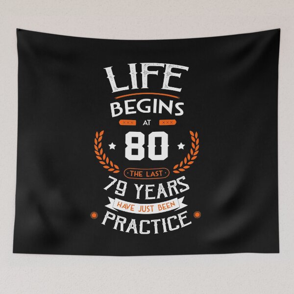 Item preview, 80th birthday gift idea Life Begins at 80 years old Funny Novelty Gift for birthday party present designed and sold by LoveEveryWear.