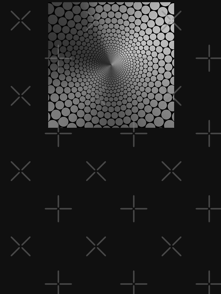 Optical Illusion Angle Gradient Slate on Black NOIR by jrbactor