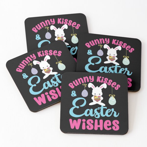 Item preview, Easter Bunny Kisses Wishes Color Eggs Bunny Pink designed and sold by WanitaDesign.