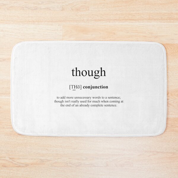 Artikelvorschau, Though (jedoch) Definition | Dictionary Collection entworfen und verkauft von Designschmiede.
