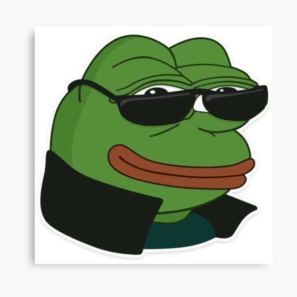 Pepega Emote Canvas Print By Drewfproc Redbubble