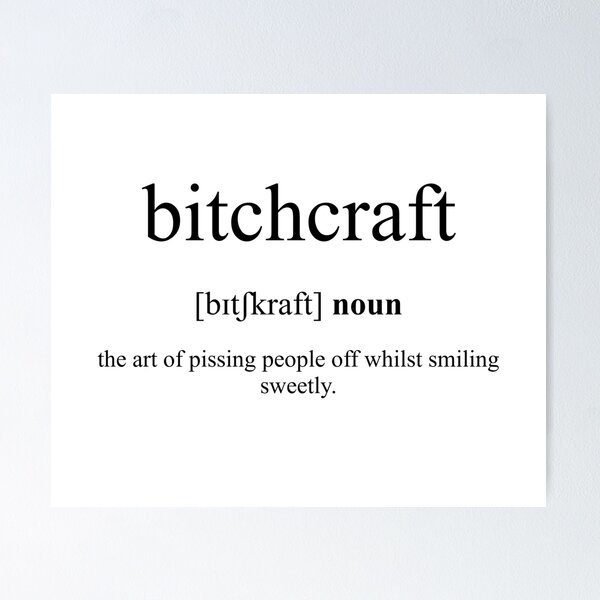 Item preview, Bitchcraft Definition | Dictionary Collection designed and sold by Designschmiede.