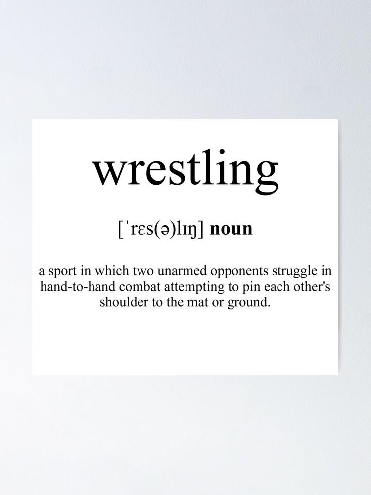"Wrestling Definition Dictionary Collection" Poster by Designschmiede