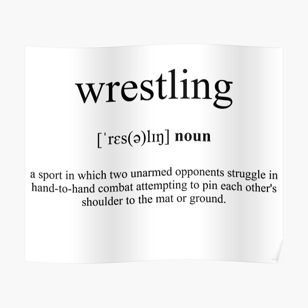 wrestling-definition-dictionary-collection-poster-by-designschmiede