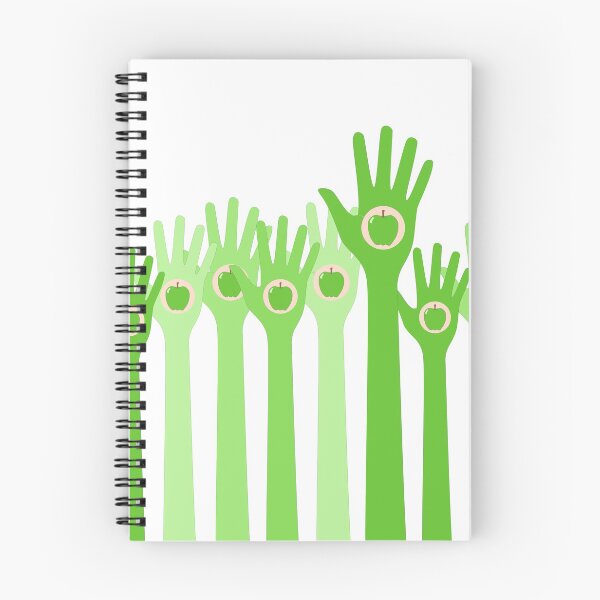 Item preview, Raised green hands with apple inside designed and sold by NerdySherds.