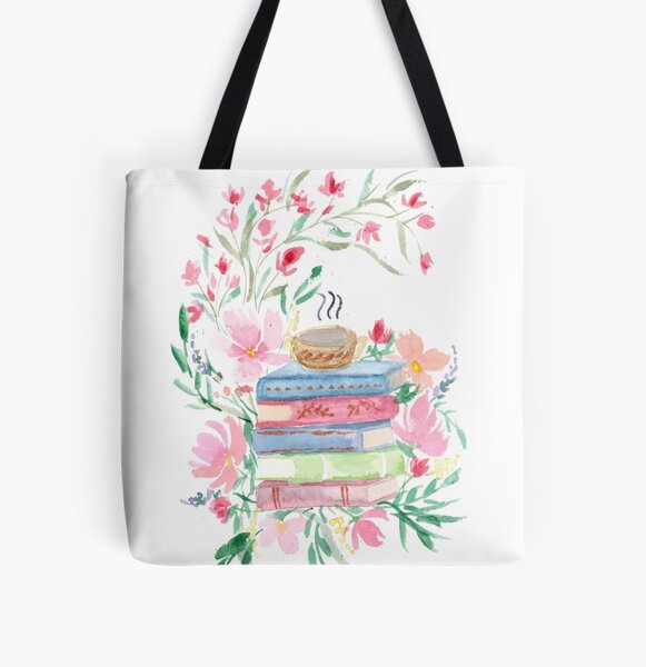 Aperçu de l'œuvre Livres d'aquarelle avec des fleurs créée et vendue par Harpley Design Studio.