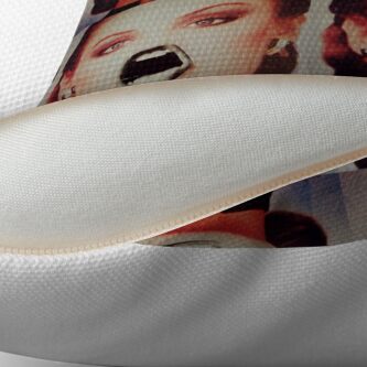 Thumbnail 2 of 3, Throw Pillow, Vintage Beauty Magazine Collage designed and sold by Lady-Scream.