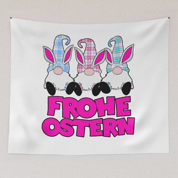 Item preview, Frohe Ostern, Easter Gnomes Pastel Spring Bunny Ears Rabbit Cute Pastel Plaid designed and sold by funnytshirtemp.