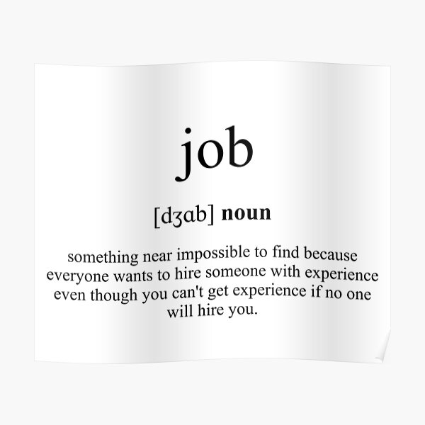 "Job Definition Dictionary Collection" Poster for Sale by