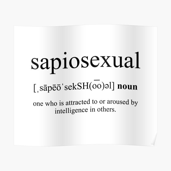 Sapiosexual Sapiosexualität Definition Dictionary Collection Poster Von Designschmiede