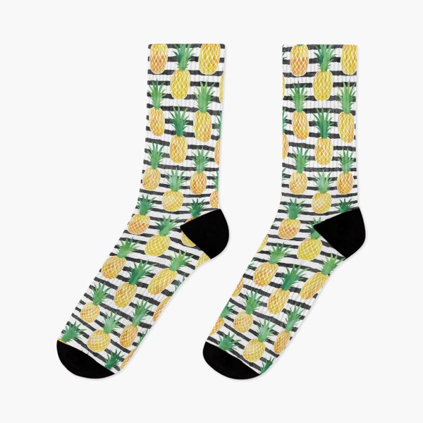 Item preview, Pineapples - black stripes designed and sold by littlearrow.