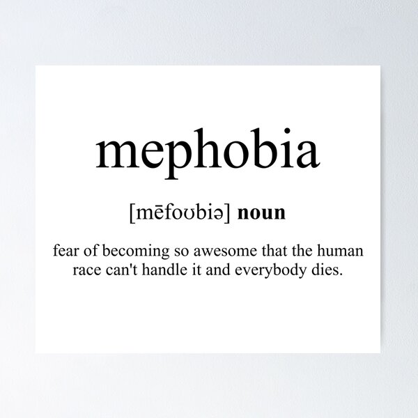 Artikel-Vorschau von Mephobia (Selbstangst) Definition | Dictionary Collection, designt und verkauft von Designschmiede.