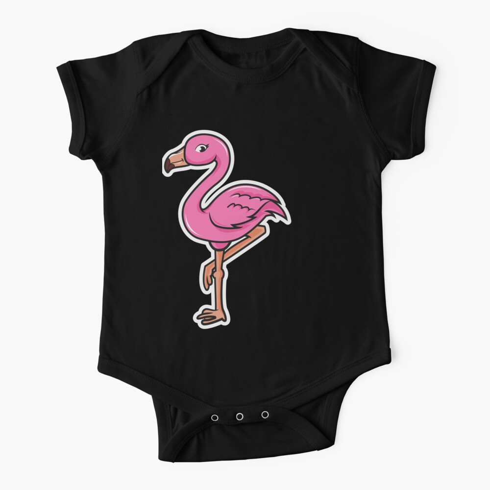 Kawaii flamingo - Cartoon flamingo Babystrampler