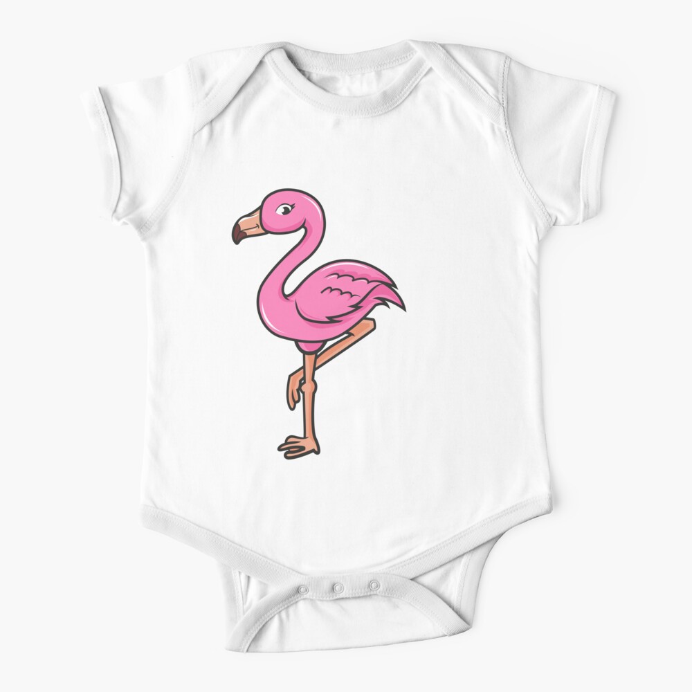 Kawaii flamingo - Cartoon flamingo Babystrampler