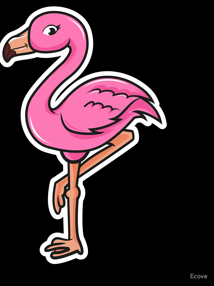 Kawaii flamingo - Cartoon flamingo Babystrampler