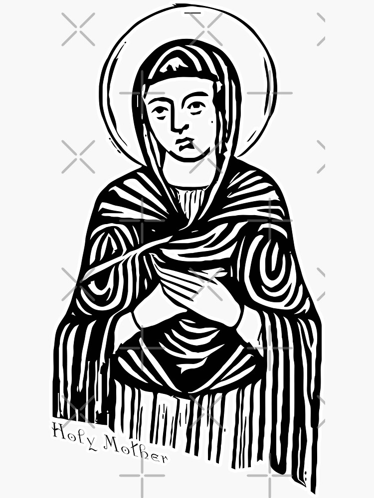 Holy Mother Powerful Image Design Sticker For Sale By Pikmi Redbubble