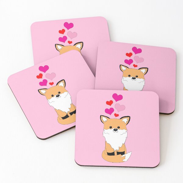 Item preview, Fox With Hearts designed and sold by alisadesigns.