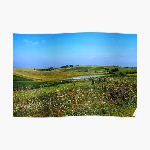 Iowa Farmland on a Summer Afternoon Poster