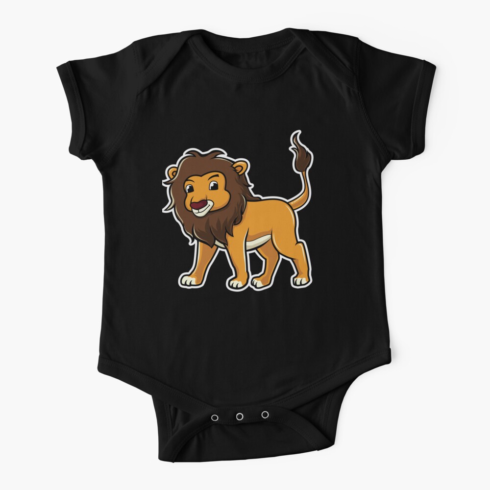 Kawaii lion - Cartoon lion Babystrampler