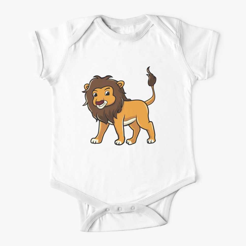 Kawaii lion - Cartoon lion Babystrampler