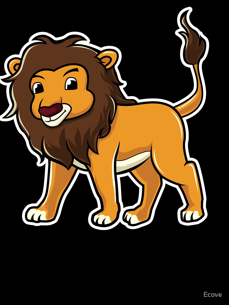 Kawaii lion - Cartoon lion Babystrampler