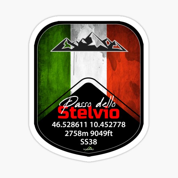 Stelvio Pass - Pegatina y camiseta Passo Dello Stelvio Italia Italia Pegatina
