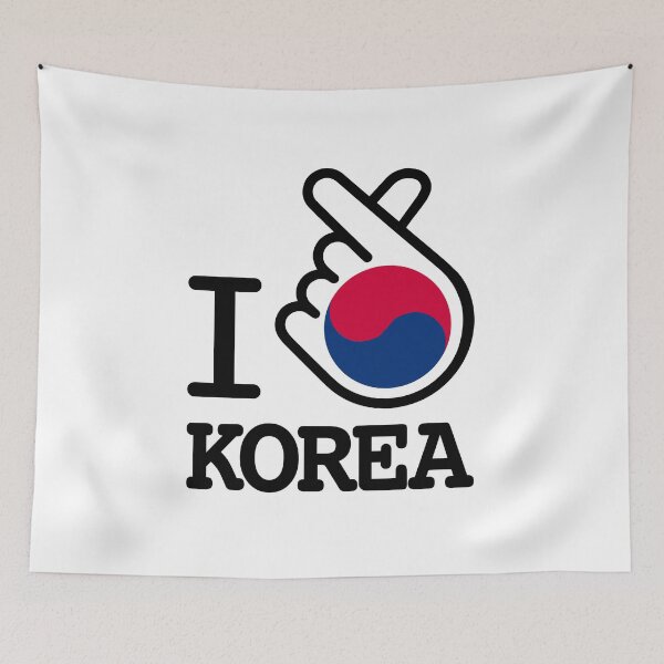 Item preview, Korean finger heart with flag, kpop love sign gift designed and sold by koreandesign.