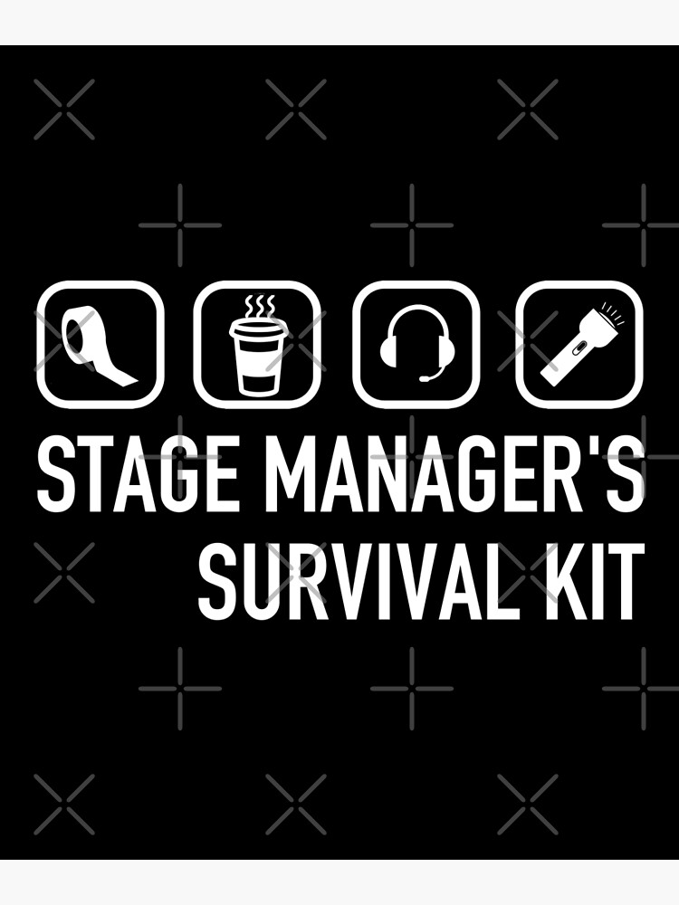 stage-manager-definition-with-funny-survival-kit-symbols-poster-by