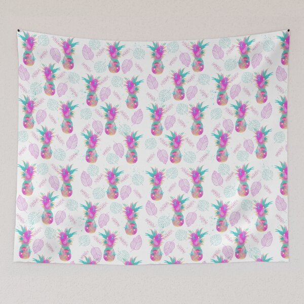 Item preview, Multicolored watercolor pineapple and foliage designed and sold by Stefy  Artiste.
