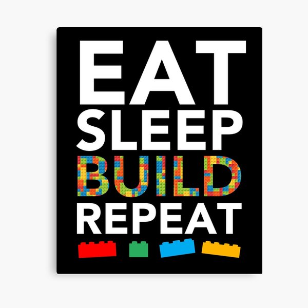 Item preview,  Eat Sleep Build Repeat Building Blocks Bricks Master Builder designed and sold by JukeLox.