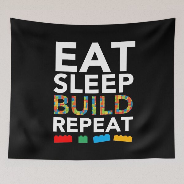 Item preview,  Eat Sleep Build Repeat Building Blocks Bricks Master Builder designed and sold by JukeLox.