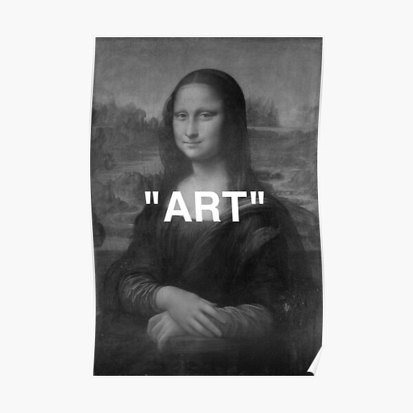 MONA LISA "ART" - NOIR ET BLANC Poster