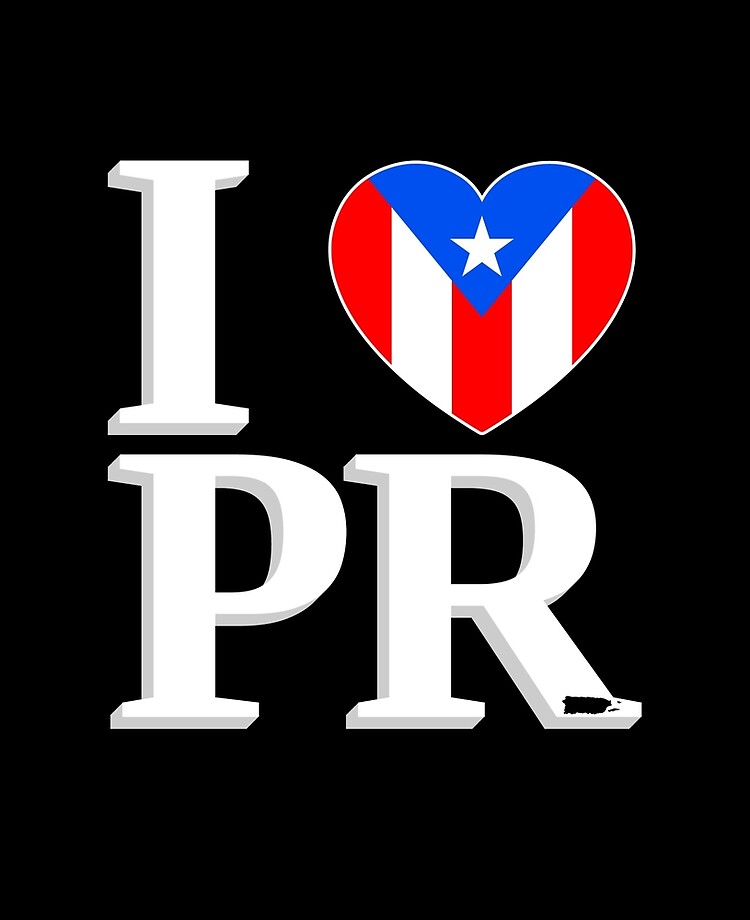 I Love Puerto Rico Puerto Rican Flag Heart' Sticker